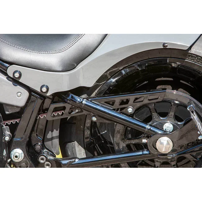 Rick's Motorcycles Motorcycles, belt guard square holes. Gloss black