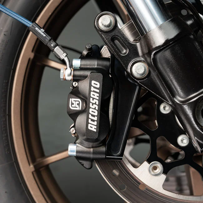 Accossato 108mm Monoblock radial brake caliper left. Black