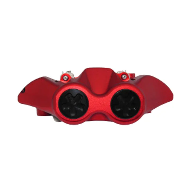 Accossato 108mm Monoblock radial brake caliper left. Red
