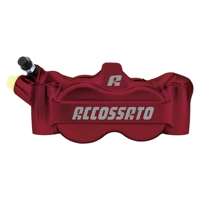 Accossato 100mm Monoblock radial brake caliper left. Red