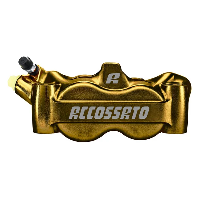 Accossato 100mm Monoblock radial brake caliper left. Gold