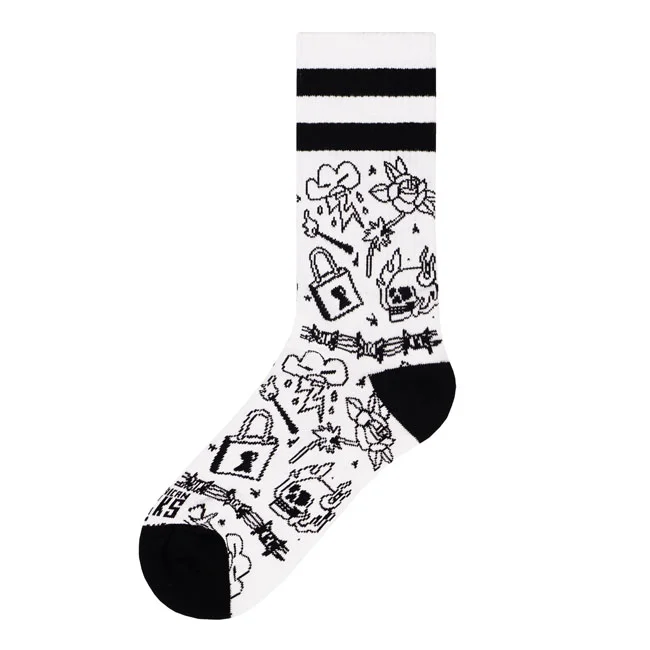 American Socks Burning Rage Mid High socks