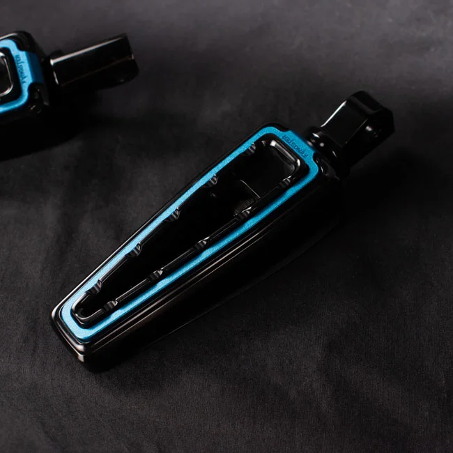 Fangster Rider foot pegs. Black Blue
