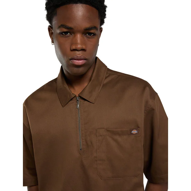 Dickies Cadiz QZ shirt timber brown