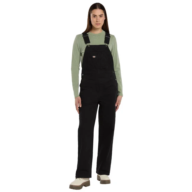Dickies Loose canvas female bib black