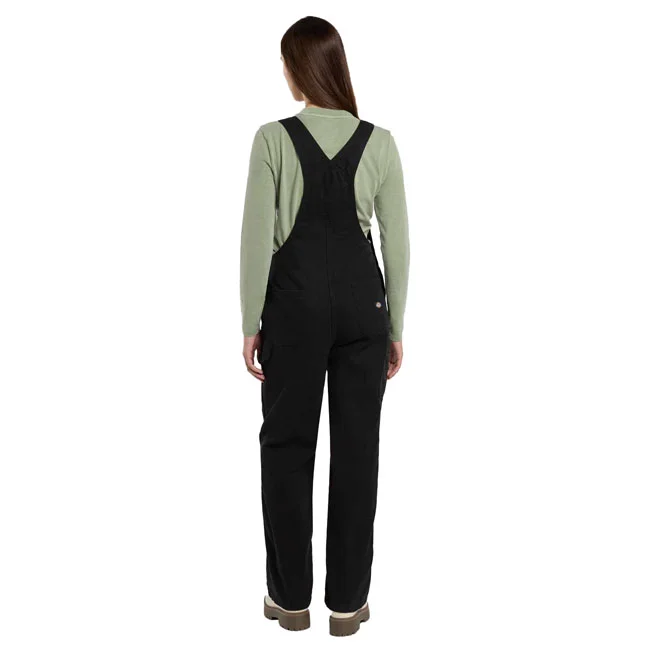 Dickies Loose canvas female bib black