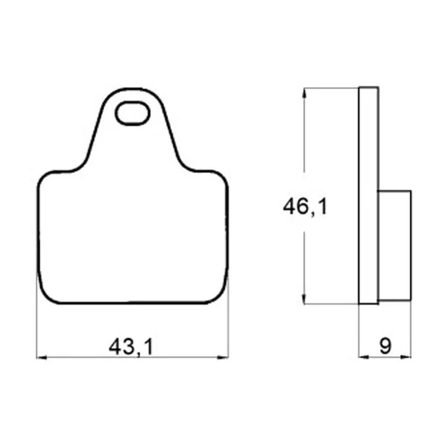 Accossato Brake pad set. Standard