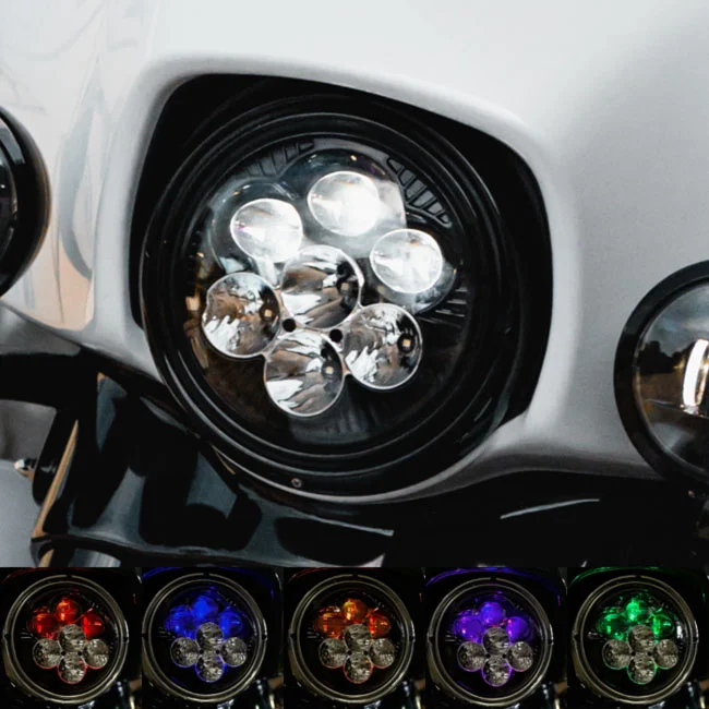 Custom Dynamics Dynamics, Shark Demon 7" LED headlamp with backlight