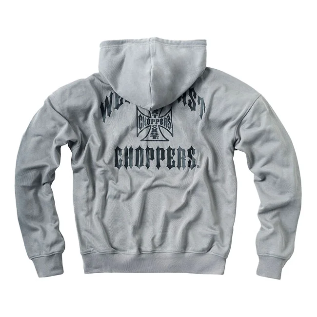 West Coast Choppers WCC Iron Oversized zip hoodie gray