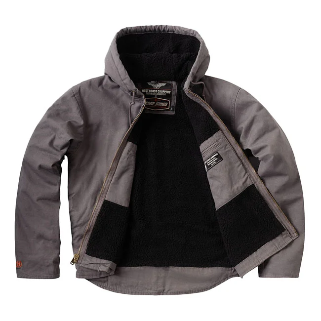 West Coast Choppers WCC Sherpa Lined work jacket charcoal