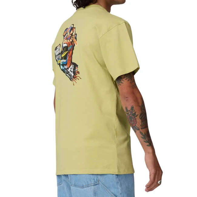 Santa Cruz Cruz Collage hand t-shirt faded khaki