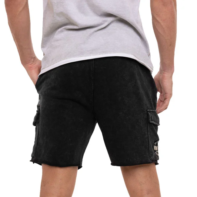 Von Dutch Dutch French terry cargo shorts acid wash, anthracite