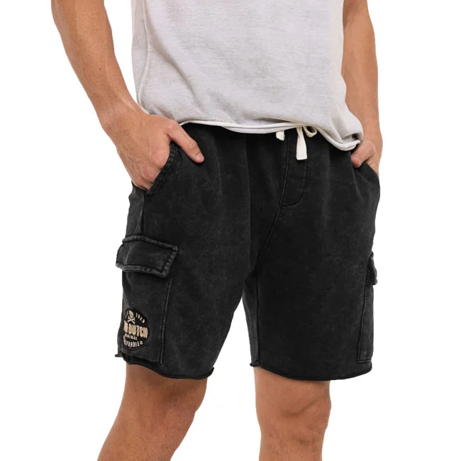 Von Dutch Dutch French terry cargo shorts acid wash, anthracite