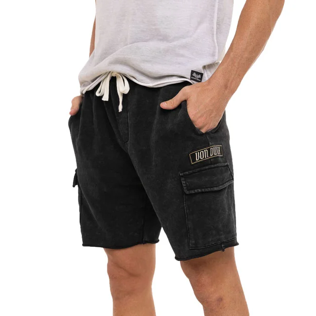 Von Dutch Dutch French terry cargo shorts acid wash, anthracite