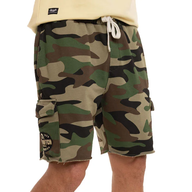 Von Dutch Dutch French terry cargo shorts acid wash, camouglage