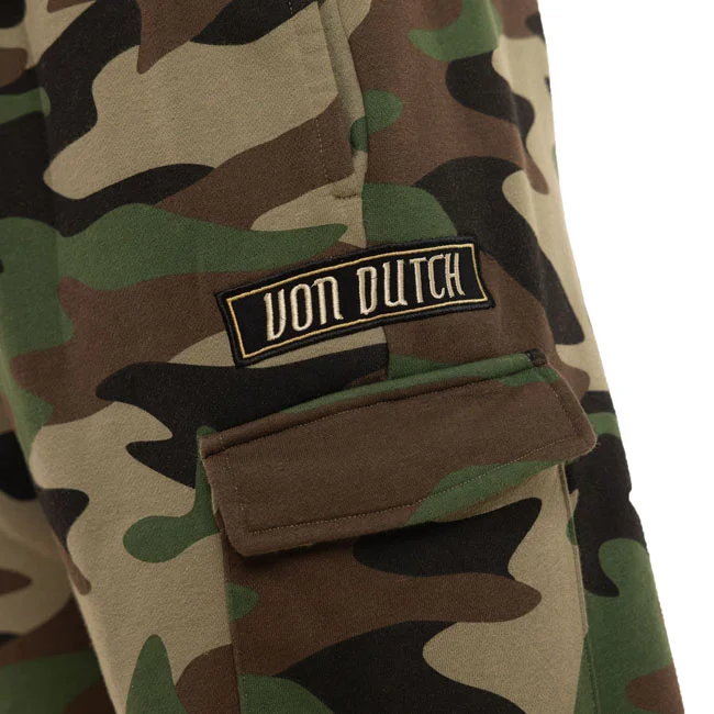 Von Dutch Dutch French terry cargo shorts acid wash, camouglage