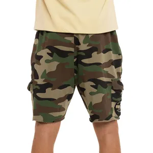 Von Dutch Von Dutch French terry cargo shorts acid wash, camouglage