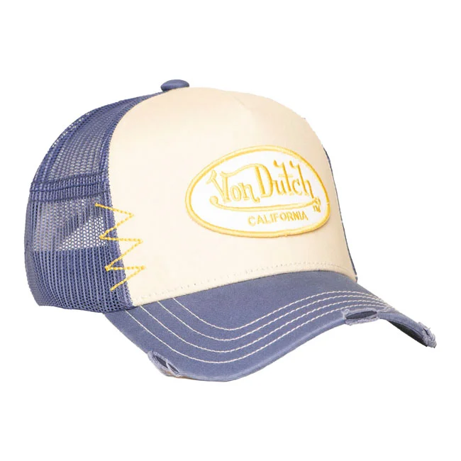 Von Dutch Trucker mesh cap blue/beige