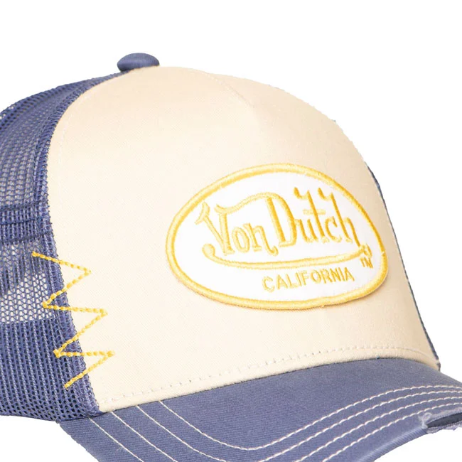 Von Dutch Trucker mesh cap blue/beige