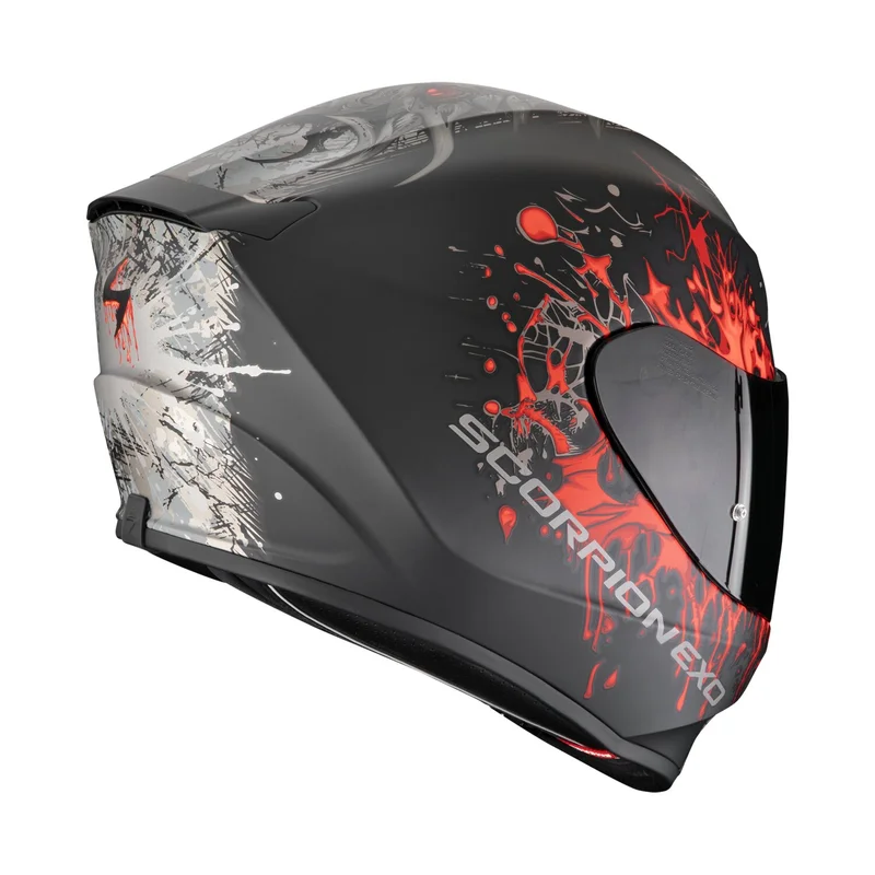 Scorpion Exo-391 Wolf helmet matt black/silver/red