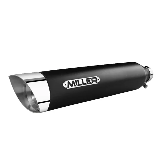 Miller Exhaust Liberty Slip-Ons black. Endcap SlashCut pol.