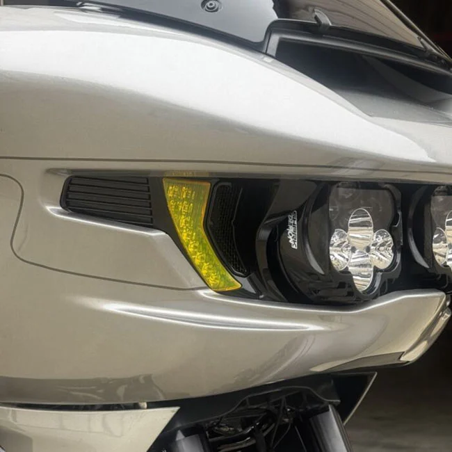 Custom Dynamics Dynamics, turn signal LED vent inserts. Front. Black