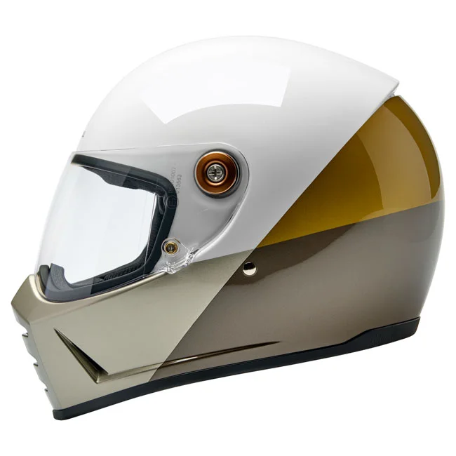 Biltwell Lane Splitter helmet intersection gold/silver/bronz