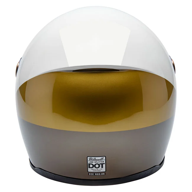 Biltwell Lane Splitter helmet intersection gold/silver/bronz