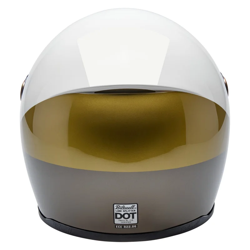 Biltwell Lane Splitter helmet intersection gold/silver/bronz