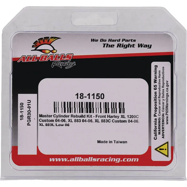 All Balls Master cylinder rebuild kit. Front. Single disc - 42803-04