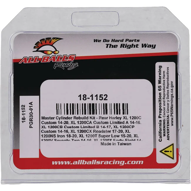 All Balls Master cylinder rebuild kit. Rear