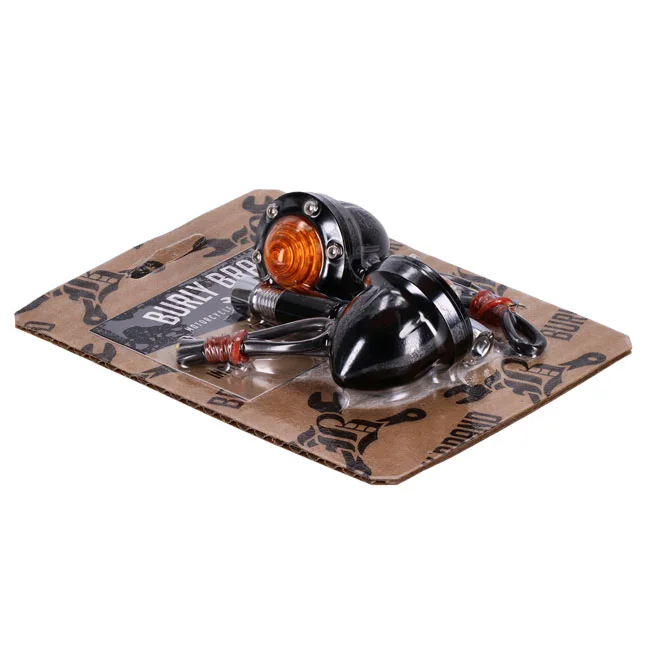 Burly Reaper LED turn signal set. Front. Black