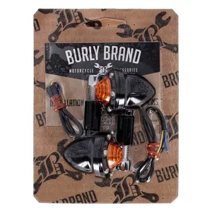 Burly Burly, Reaper LED turn signal set. Front. Black