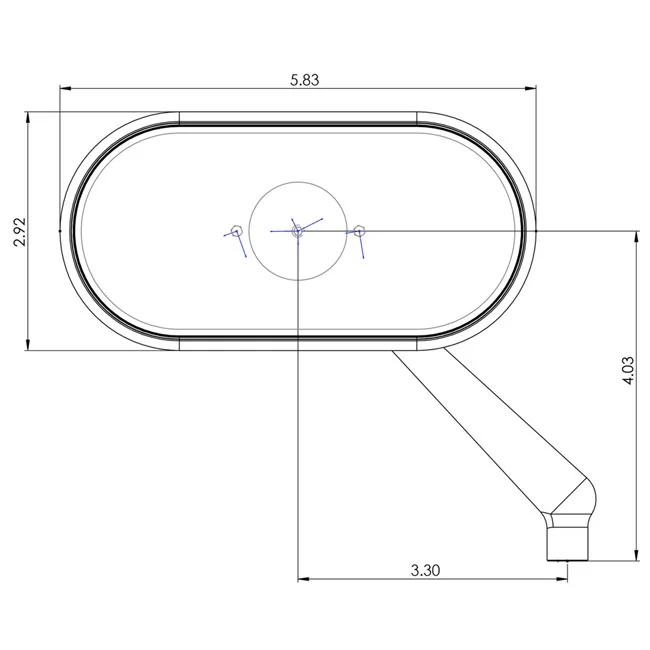 Arlen Ness Arlenn Ness, Oval Forged Mirror. Left, Red