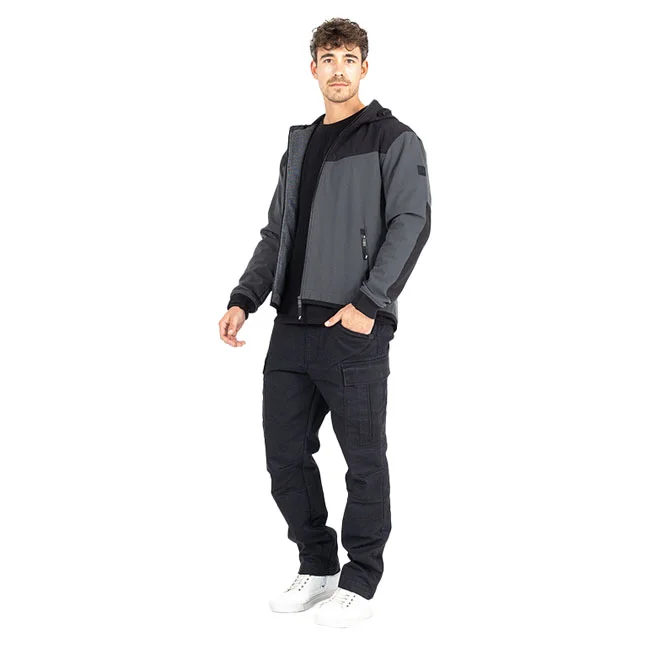 John Doe Hoodie V3 Softshell Rip-Stop grey/black