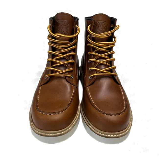 West Coast Choppers WCC Rigid boots cognac