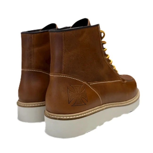 West Coast Choppers WCC Rigid boots cognac