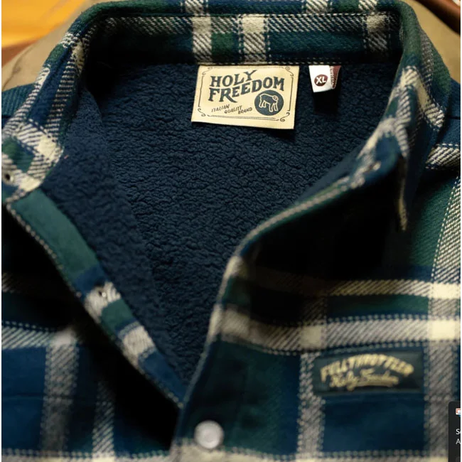 Holy Freedom Freedom Macleod lined shirt green