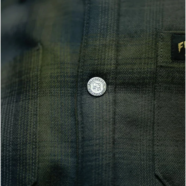 Holy Freedom Freedom Bear lined shirt gray
