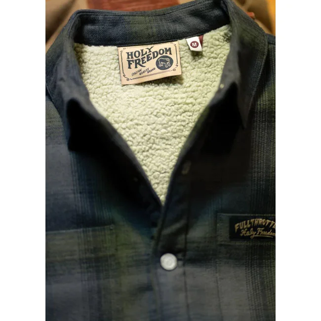 Holy Freedom Freedom Bear lined shirt gray