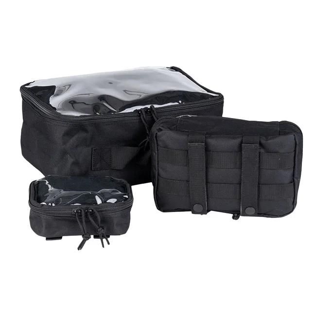 Army Surplus Surplus Organizer transparent set 3pcs black