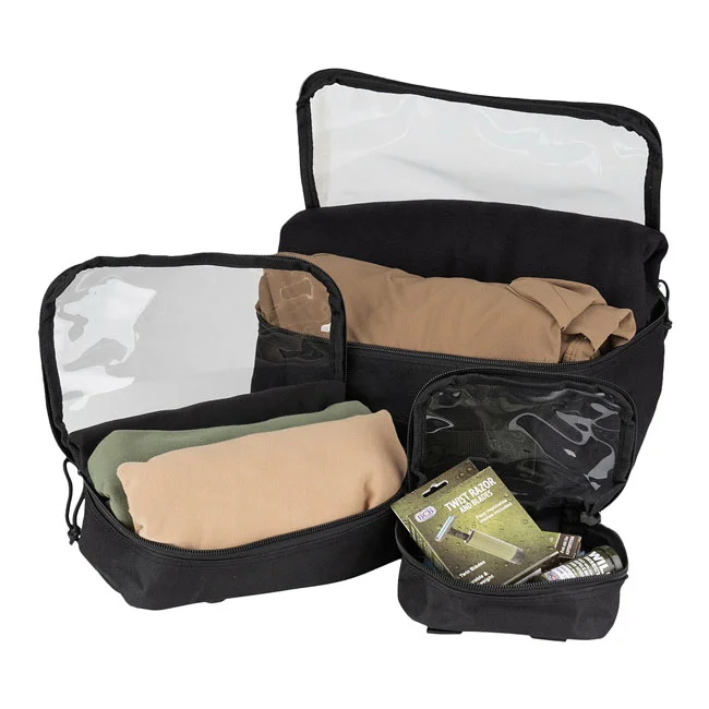 Army Surplus Surplus Organizer transparent set 3pcs black