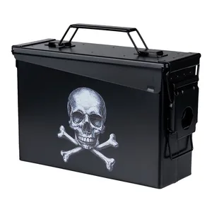 Army Surplus Army Surplus Ammo Skull and Bones box black