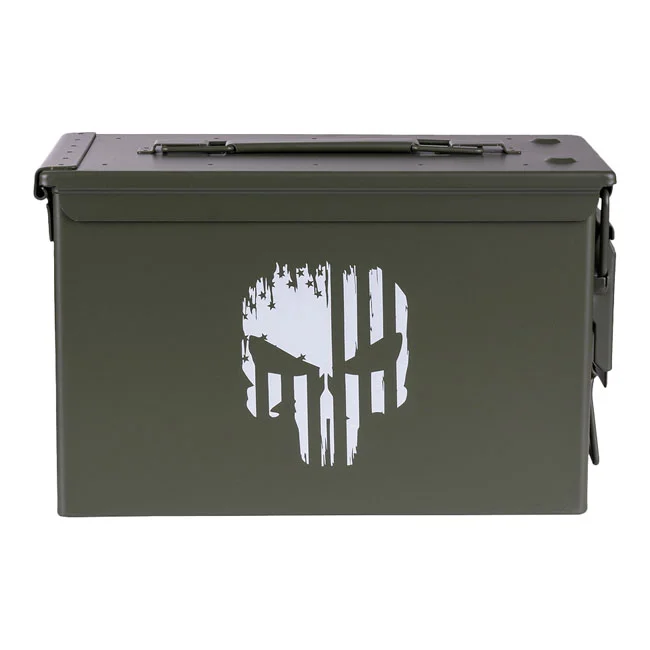 Army Surplus Surplus Ammo Punish Skull box black