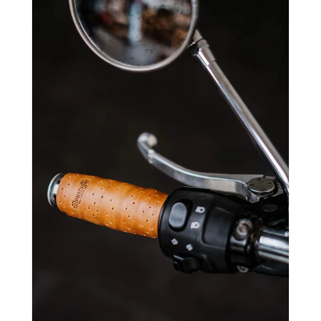 Tripmachine Trip Machine, handlebar grip wraps. Vintage Tan perforated