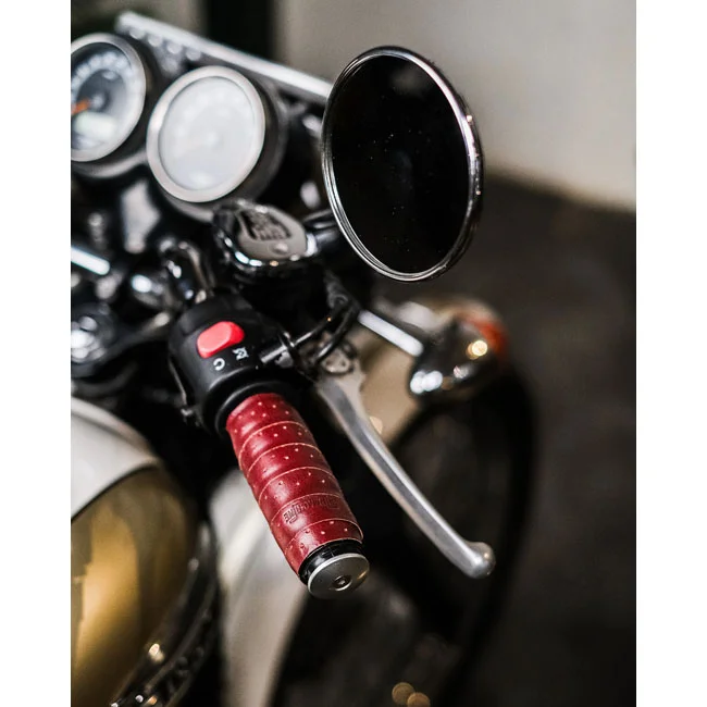 Tripmachine Trip Machine, handlebar grip wraps. Cherry Red perforated