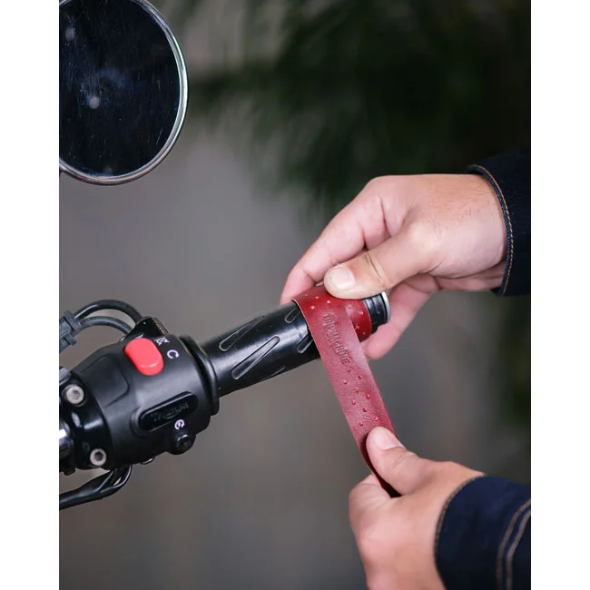 Tripmachine Trip Machine, handlebar grip wraps. Cherry Red perforated