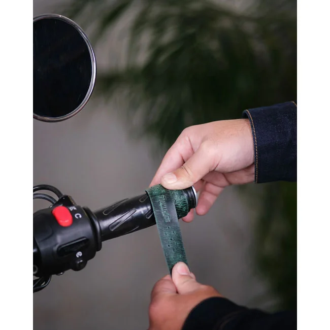 Tripmachine Trip Machine, handlebar grip wraps. Forest Green perforated
