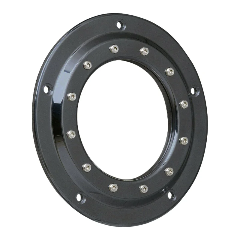 Rick's Motorcycles Derby cover ''Porthole''. Gloss black