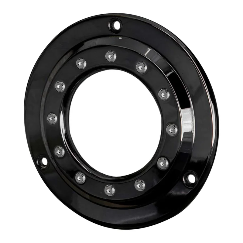 Rick's Motorcycles Derby cover ''Porthole''. Gloss black